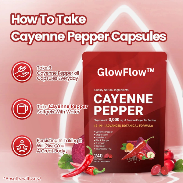 GlowFlow Cayenne Vitality Caps
